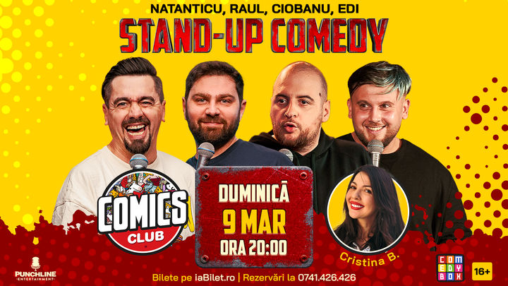 Stand-up cu Natanticu, Raul, Andrei Ciobanu și Edi la ComicsClub!