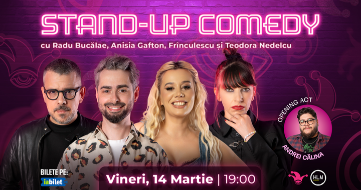 The Fool: Stand-up comedy cu Radu Bucălae, Anisia Gafton, Frînculescu și Teodora Nedelcu