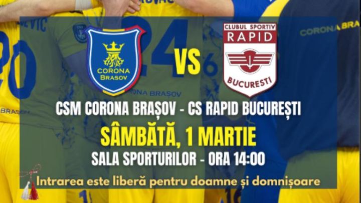 Brasov: Volei masculin CSM Corona Brașov - CS Rapid Bucuresti