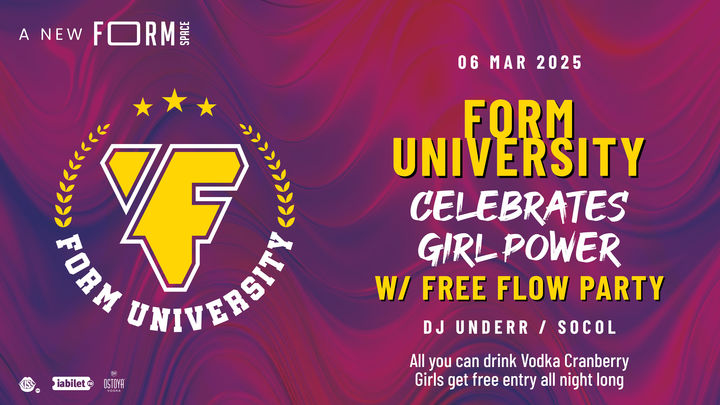 Cluj-Napoca: FORM University celebrates Girl Power w/ Free Flow Party