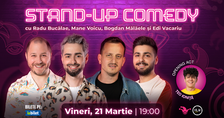 The Fool: Stand-up comedy cu Radu Bucălae, Mane Voicu, Bogdan Mălăele și Edi Vacariu