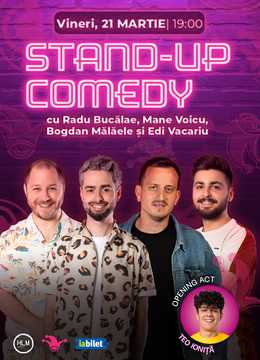 The Fool: Stand-up comedy cu Radu Bucălae, Mane Voicu, Bogdan Mălăele și Edi Vacariu