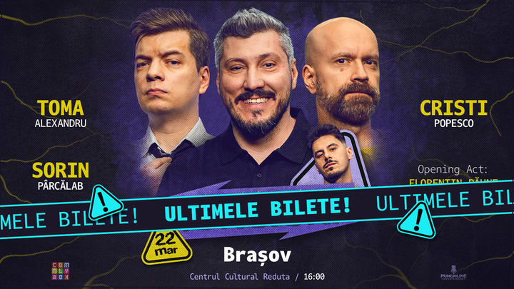 Brașov | Stand-up Comedy cu Sorin Pârcălab, Toma și Cristi Popesco