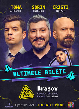 Brașov | Stand-up Comedy cu Sorin Pârcălab, Toma și Cristi Popesco