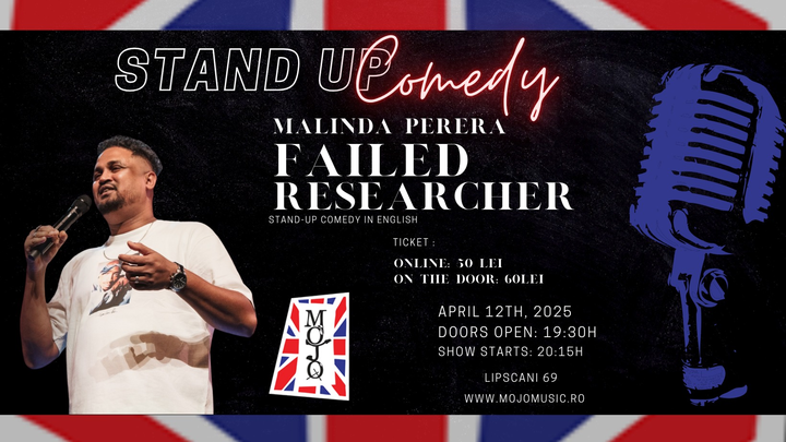 English Stand-Up Comedy in Bucharest with Malinda Perera | Failed Researcher