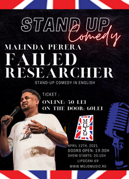 English Stand-Up Comedy in Bucharest with Malinda Perera | Failed Researcher