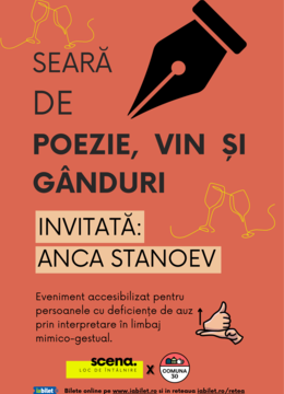 Timișoara: Seară de poezie cu Anca Stanoev