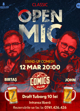 Stand-up Comedy OpenMic cu John și Dan la ComicsClub!