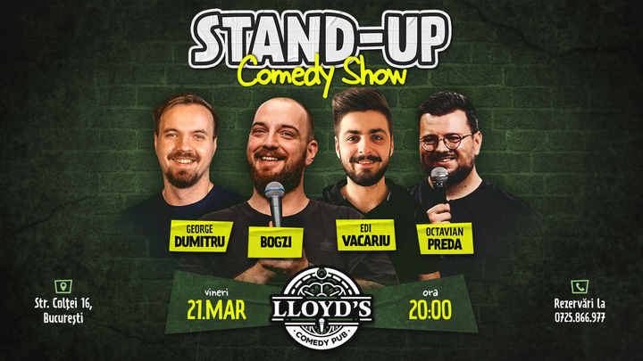 Stand-up Comedy cu Edi Vacariu, Bogzi, George Dumitru & Octavian Preda