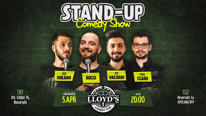 Stand-up Comedy cu Edi Vacariu, Paul Szabo, Bogzi & Jan Holban