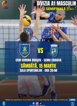 Brasov: Volei masculin CSM Corona Brașov - SCMU Craiova