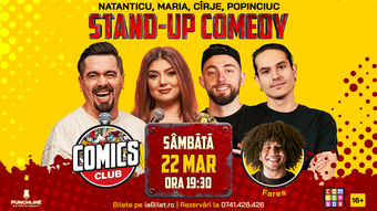 Stand-up Comedy cu Maria, Natanticu, Mirel și Cîrje la ComicsClub!