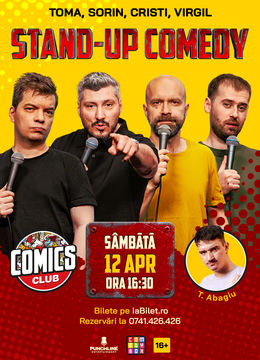 Stand-up Comedy cu Cristi, Toma, Sorin și Virgil la ComicsClub!