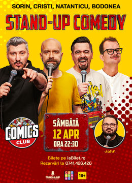 Stand-up Comedy cu Cristi, Sorin, Natanticu și Bodonea la ComicsClub!