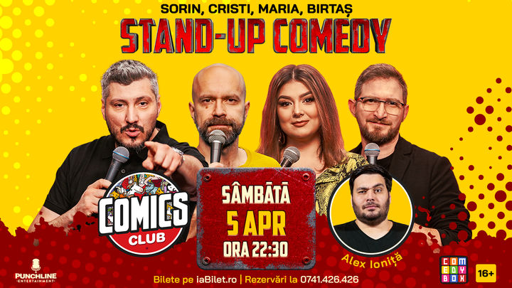 Stand-up Comedy cu Cristi, Sorin, Maria și Dan Birtaș la ComicsClub!