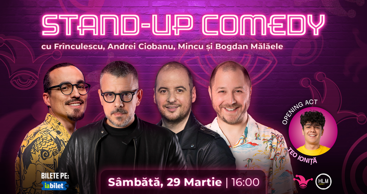 The Fool: Stand-up comedy cu Andrei Ciobanu, Mincu, Frînculescu și Bogdan Mălăele