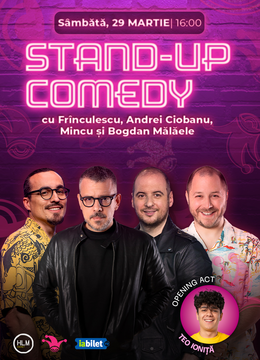 The Fool: Stand-up comedy cu Andrei Ciobanu, Mincu, Frînculescu și Bogdan Mălăele