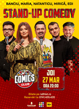 Stand-up cu Maria, Natanticu, Banciu, Mirică și Edi Rădoiu la ComicsClub!