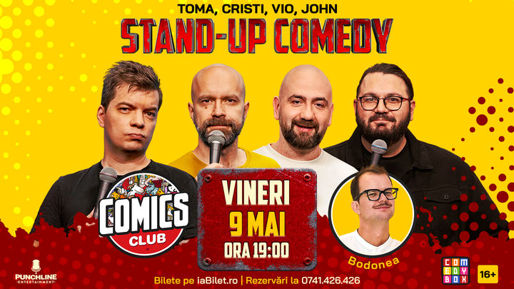 Stand-up cu Cristi, Toma, Vio și John la ComicsClub!