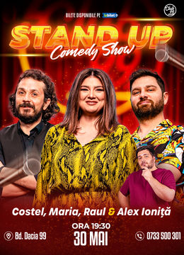 Stand up Comedy cu Costel, Maria, Raul Gheba - Alex Ioniță