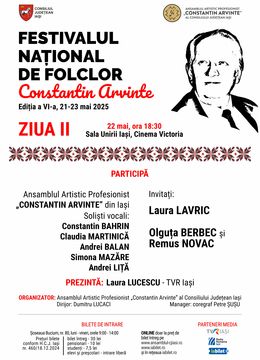 Iasi: Festivalul Național de Folclor „Constantin Arvinte” - ziua 2