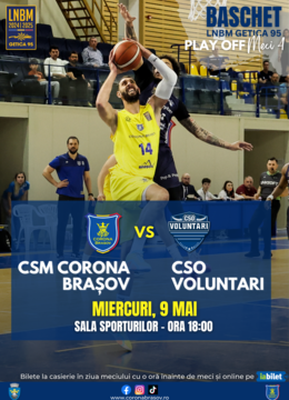 Brasov: Baschet CSM Corona Brasov - CSO Voluntari