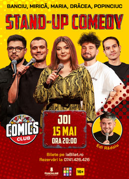 Stand-up cu Maria, Banciu, Mirel, Mirică și Drăcea la ComicsClub!