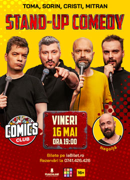 Stand-up cu Cristi, Toma, Sorin și Mitran la ComicsClub!