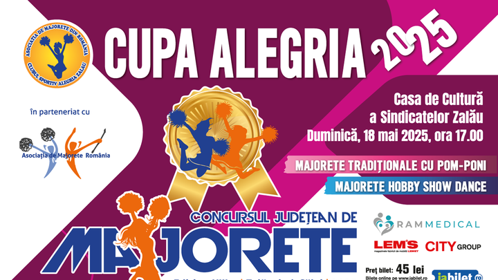Zalau: Cupa Alegria- Concurs Judetean de Majorete editia a XIII-a