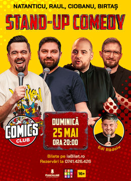 Stand-up cu Natanticu, Ciobanu, Raul, Mălăele și Edi Rădoiu la ComicsClub!