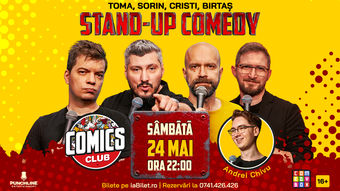 Stand-up cu Cristi, Toma, Sorin și Dan Birtaș la ComicsClub!