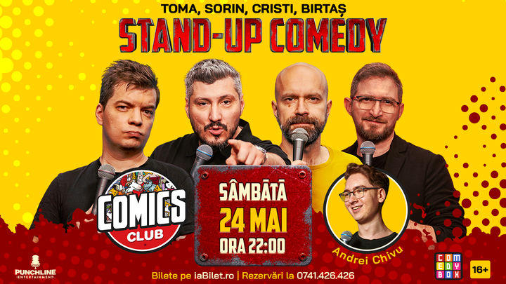 Stand-up cu Cristi, Toma, Sorin și Dan Birtaș la ComicsClub!