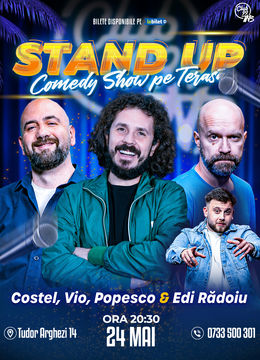 Stand up Comedy cu Costel, Vio, Popesco - Edi Rădoiu la Terasa Club 99 TNB