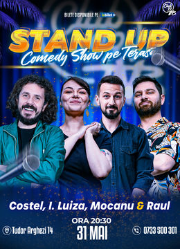 Stand up Comedy cu Costel, Ioana Luiza, Mocanu & Raul Gheba la Terasa Club 99 TNB