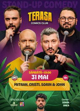 Stand-up cu Cristi, Sorin, Mitran și John pe Terasa ComicsClub!