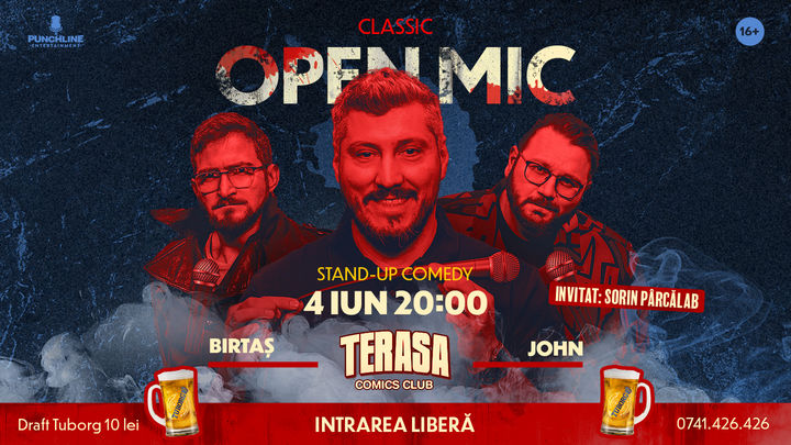 Stand-up Comedy OpenMic pe Terasa ComicsClub! (Invitat Sorin)