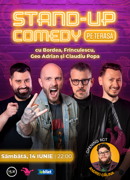 The Fool: Stand-up Comedy pe terasă cu Bordea, Frînculescu, Geo Adrian și Claudiu Popa