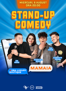 Mamaia: Stand-Up Comedy pe terasă cu Mădălina Mihai, Florentin Păune, Eduard Moise și Teo Ioniță