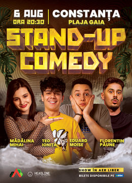 Constanta: Stand-Up Comedy pe terasă cu Mădălina Mihai, Florentin Păune, Eduard Moise și Teo Ioniță