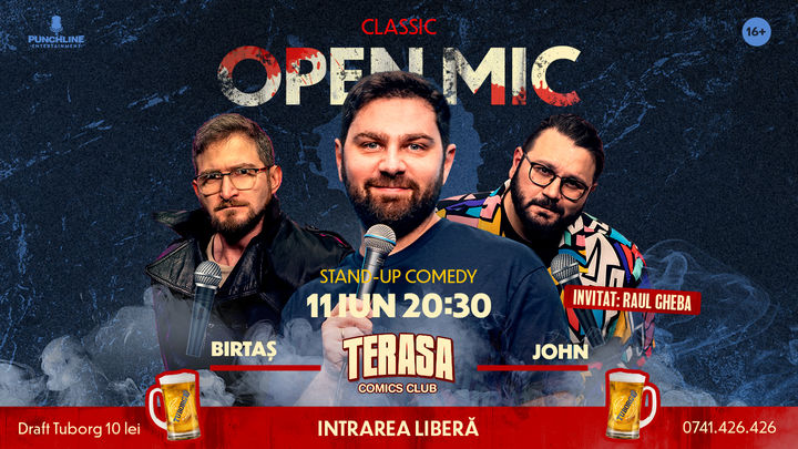 Stand-up Comedy OpenMic pe Terasa ComicsClub!