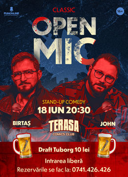 Stand-up Comedy OpenMic pe Terasa ComicsClub!