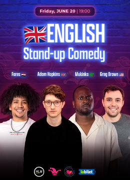 The Fool: Stand-up comedy in English with Adam Hopkins, Greg Brown, Mukinka and Fares