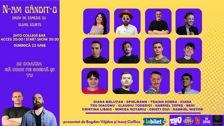 Cluj-Napoca: Stand-up Comedy Show | N-am gândit-o! | 12 Comedianți, 4 Echipe, 3 Runde Epice + Runda Publicului | Publicul alege câștigătorii!