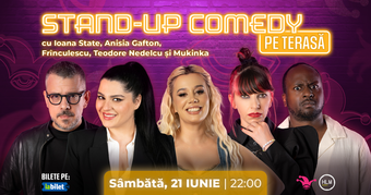 The Fool Terasă: Stand-up Comedy cu Ioana State, Anisia, Frînculescu, Teodora Nedelcu și Mukinka