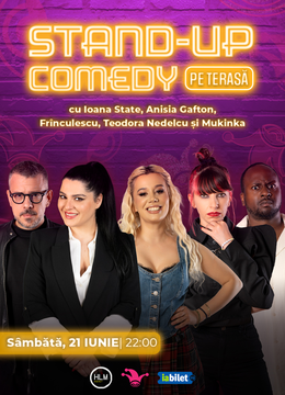 The Fool Terasă: Stand-up Comedy cu Ioana State, Anisia, Frînculescu, Teodora Nedelcu și Mukinka