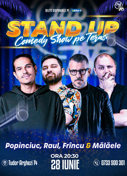 Stand up Comedy cu Popinciuc, Raul Gheba, Frîncu & Mălăele la Terasa TNB