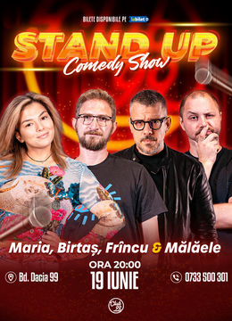Stand up Comedy cu Maria Popovici, Birtaș, Frîncu & Mălăele la Club 99