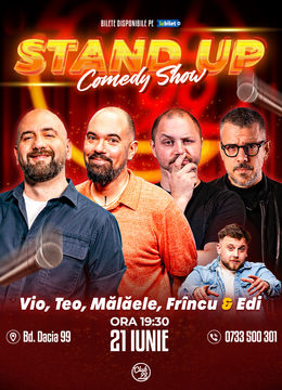Stand up Comedy cu Vio, Teo, Mălăele, Frîncu - Edi Rădoiu la Club 99