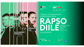 Bistrița: Concert “RAPSODIILE” cu Alexandru Tomescu (vioară) şi Dragoş Ilie (chitară clasică) – Turneul Stradivarius 2025