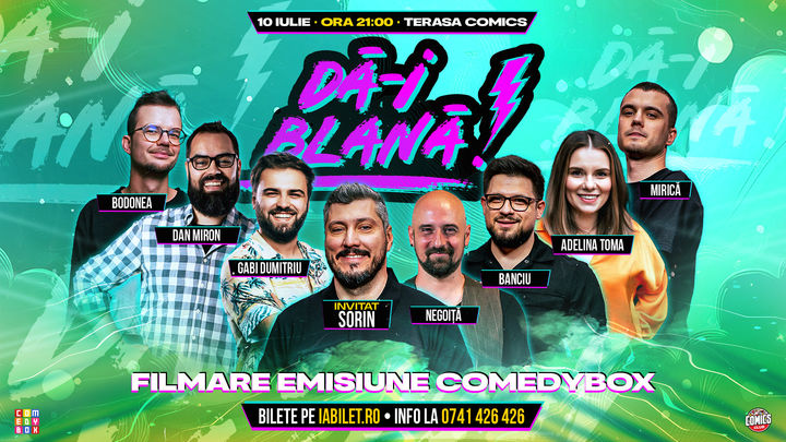 Dă-i Blană! Spectacol de comedie pe Terasa ComicsClub! - - invitat Sorin Pârcălab